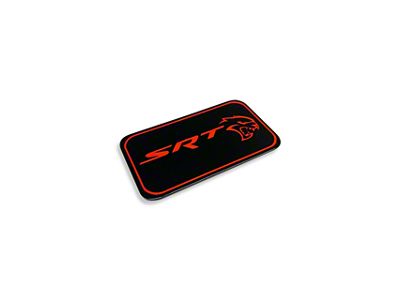 American Brothers Design Hellcat Supercharger Badge with SRT Hellcat Logo; Brilliant Black Base/Bright Silver Fill (15-23 Charger SRT Hellcat)