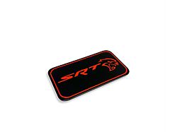 American Brothers Design Hellcat Supercharger Badge with SRT Hellcat Logo; Brilliant Black Base/Redline Fill (15-23 Charger SRT Hellcat)