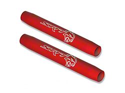 American Brothers Design Hood Shock Covers with R/T Logo; Bright Silver (06-23 Charger)