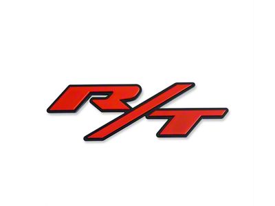 American Brothers Design R/T Badge; Brilliant Black Border/Redline Fill (06-23 Charger)