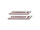 American Brothers Design Rear Door Sills with Charger Logo; Granite Crystal Base/Bright Silver Logo (06-23 Charger)