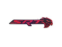American Brothers Design SRT Hellcat Grille Badge; Brilliant Black Border/Surf Blue Fill (15-18 Charger SRT Hellcat)