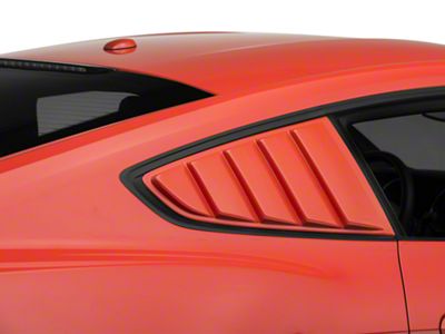 SpeedForm ABS Quarter Window Louvers; Unpainted (15-23 Mustang Fastback)