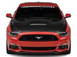 Anderson Composites Type-GR GT350 Style Hood; Double Sided Carbon Fiber (15-17 Mustang GT, EcoBoost, V6)