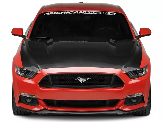 Anderson Composites Type-SA Heat Extractor Hood; Carbon Fiber (15-17 Mustang GT, EcoBoost, V6)