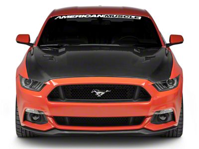 Anderson Composites Type-AT Hood; Double Sided Carbon Fiber (15-17 Mustang GT, EcoBoost, V6)