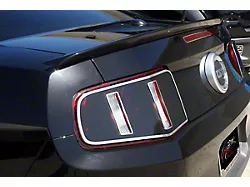 Blackout Tail Light Trim with Polished Trim Ring (10-12 Mustang)
