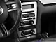 Center Dash/Radio/AC Trim Plate with Polished Trim Rings; Brushed (10-14 Mustang w/o Navigation)