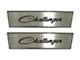 Brushed Door Badge Plate with Classic Challenger Script; Laser Etched (08-14 Challenger)