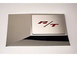 Brushed Fuse Box Cover Top Plate with R/T Logo for ACC Fuse Box Covers (08-23 Challenger)