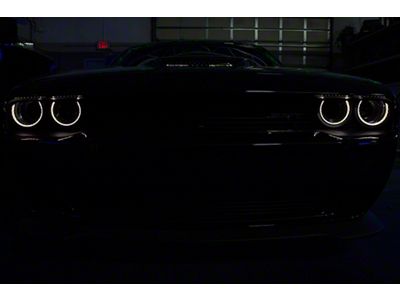 Brushed LED Halo Headlight Surrounds (08-14 Challenger)