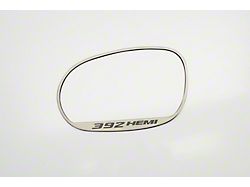 Brushed Side Mirror Trim Rings with 392 Hemi Logo (08-14 Challenger)