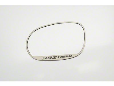 Brushed Side Mirror Trim Rings with 392 Hemi Logo (08-14 Challenger)