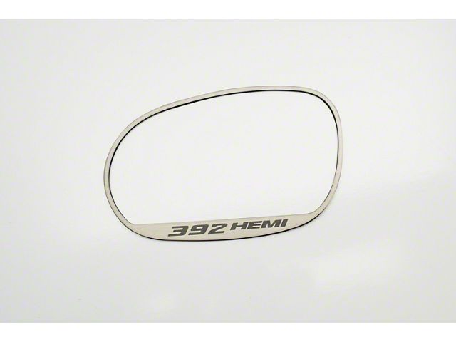 Brushed Side Mirror Trim Rings with 392 Hemi Logo (08-14 Challenger)