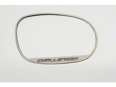 Brushed Side Mirror Trim Rings with Challenger Logo (08-14 Challenger)