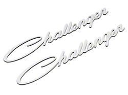 Challenger Side Fender Emblem Badge; Polished (Universal; Some Adaptation May Be Required)