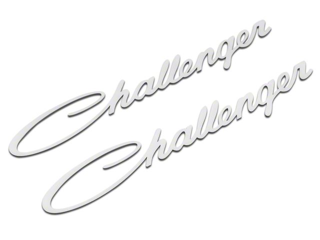 Challenger Side Fender Emblem Badge; Polished (Universal; Some Adaptation May Be Required)