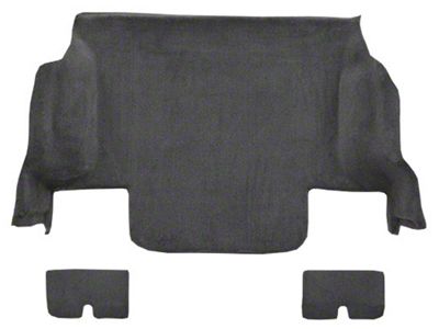 ACC Rear Area Cutpile Molded Carpet with Mass Backing; Ebony (05-13 Corvette C6 Coupe)