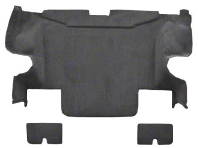 ACC Rear Area Cutpile Molded Carpet with Mass Backing; Ebony (05-13 Corvette C6 Convertible)