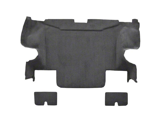ACC Rear Area Truvette Molded Carpet with Mass Backing; Ebony (05-13 Corvette C6 Convertible)