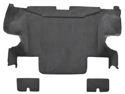 ACC Rear Area Truvette Molded Carpet with Mass Backing; Ebony (05-13 Corvette C6 Convertible)