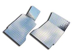 Diamond Plate Front Floor Mats; Polished (05-09 Mustang)
