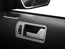 Door Handle Trim Plates; Brushed and Polished (05-14 Mustang)