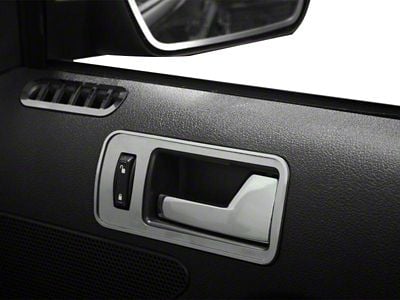 Door Handle Trim Plates; Brushed and Polished (05-14 Mustang)