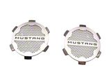 Door Speaker Trim with Mustang Lettering; Polished (05-09 Mustang)