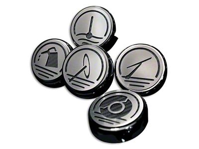 Executive Series Engine Cap Covers; Black Carbon Fiber Inlay (05-09 Mustang GT, V6)