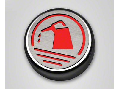Executive Series Engine Cap Covers; Solid Bright Red Inlay (10-14 Mustang GT, V6)
