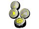 Executive Series Engine Cap Covers; Yellow Inlay Solid (10-14 Mustang GT, V6)