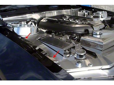 Fender Top Caps; Polished (05-09 Mustang GT, V6)