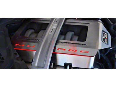 Illuminated Engine Cover Dress Up with Mustang Lettering (15-17 Mustang GT)