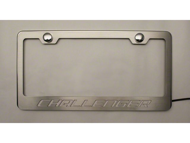 Illuminated License Plate Frame with Challenger Logo