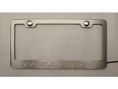 Illuminated License Plate Frame with Challenger Logo
