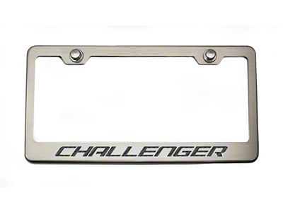 License Plate Frame with Challenger Logo (Universal; Some Adaptation May Be Required)