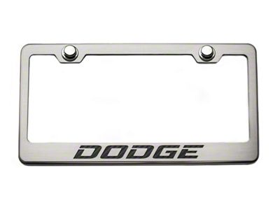 License Plate Frame with Dodge Logo (Universal; Some Adaptation May Be Required)