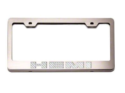 License Plate Frame with HEMI Logo (Universal; Some Adaptation May Be Required)