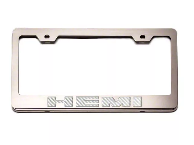 License Plate Frame with HEMI Logo (Universal; Some Adaptation May Be Required)