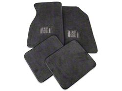 ACC Carpet Front and Rear Floor Mats with Mach 1 Logo; Graphite (99-04 Mustang)