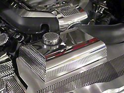 Perforated Coolant Tank with Cap; Polished (11-14 Mustang GT, V6)