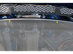 Perforated Upper Hood Vent Grille; Brushed (10-14 Mustang GT500)