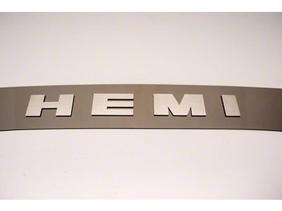 Polished/Brushed Front Hood Plate with HEMI Letters (08-14 Challenger)