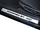 Polished/Brushed Stainless Door Sill Covers with Powered By Ford Logo (10-14 Mustang)