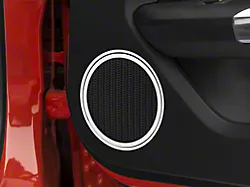 Door Speaker Trim Rings; Polished (15-23 Mustang)
