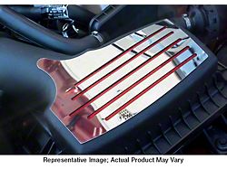 Polished Factory Air Box Accent Plate; Green Carbon Fiber Inlay (15-23 Mustang GT, EcoBoost, V6)