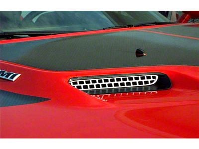 Polished Overlay Style Hood Scoop Grilles (08-14 Challenger)