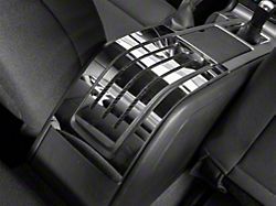 Polished Rear Center Console Trim; Carbon Fiber Inlay (10-14 Mustang)