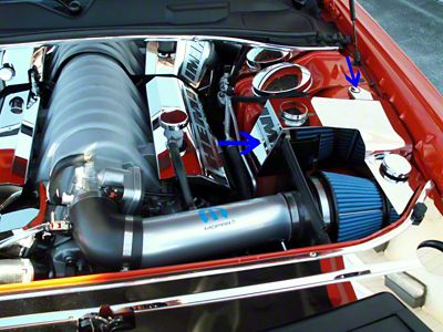 Polished Water Tank/Power Steering Cover for MOPAR Air Filter (08-12 5.7L HEMI, 6.1L HEMI Challenger)